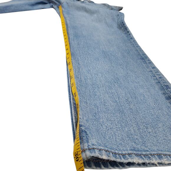 American Eagle Womens Super High Rise Straight Jean Size 8 Light Wash Denim - Picture 14 of 15